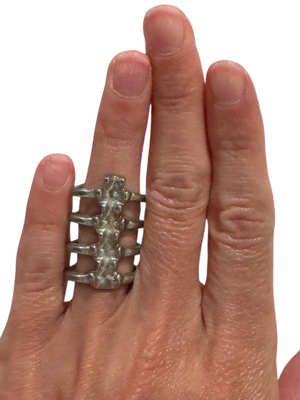Silver Multi-Band Ring Wearable Accent